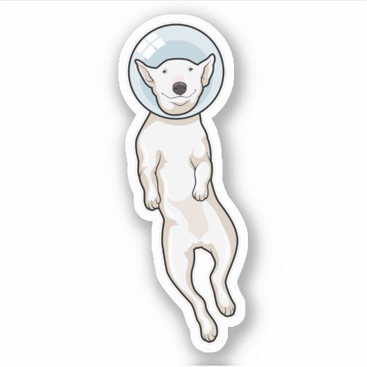 Bull Terrier Space Sticker (Voorkant)