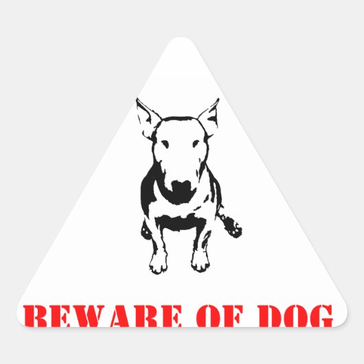 BULL TERRIER STICK DRIEHOEK STICKER (Voorkant)
