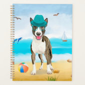 Bull Terrier sur la plage (Devant)