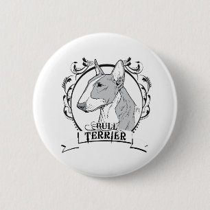 Bull Terrier T-shirt Ronde Button 5,7 Cm