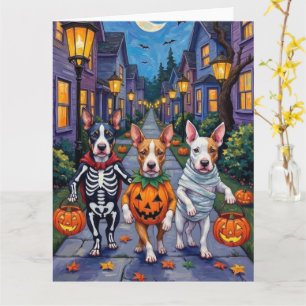 Bull Terrier Trick-or-Treating Halloween Kostuums Kaart