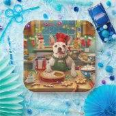 Bull Terrier Vakantie Bakken: Feestelijke Kerst Papieren Bordje (Feest)