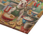 Bull Terrier Vakantie Bakken: Feestelijke Kerst Snijplank (Hoek)