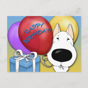 Bull Terrier Verjaardag Briefkaart