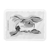Bull Terrier waterverf schildermagneet Magneet (Horizontaal)