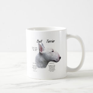 Bull Terrier (wht) Geschiedenisontwerp Koffiemok