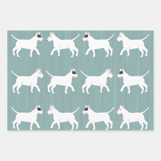 Bull Terrier Wrapping Paper Sheets (Voorkant 3)