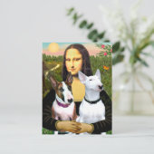 Bull Terriers (2) - Mona Lisa Briefkaart (Staand voorkant)