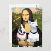 Bull Terriers (2) - Mona Lisa Briefkaart (Voorkant / Achterkant)
