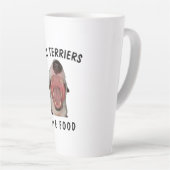 BULL TERRIERS HOUDEN VAN VOEDSELLET Mok, 2 grootte Latte Mok (Rechterhoek)