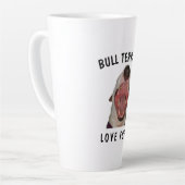 BULL TERRIERS HOUDEN VAN VOEDSELLET Mok, 2 grootte Latte Mok (Linkerhoek)