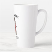 BULL TERRIERS HOUDEN VAN VOEDSELLET Mok, 2 grootte Latte Mok (Rechts)