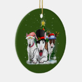 Bull Terriers Keramisch Ornament (Rechts)