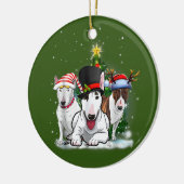 Bull Terriers Keramisch Ornament (Links)