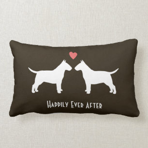 Bull Terriers Wedding Dogs with Text Kussen