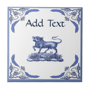 Bull Tile, Dutch look, Personalize Tegeltje