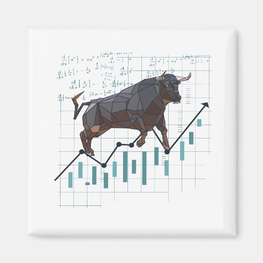 Bull Trend op de aandelenmarkt Magneet (Voorkant)