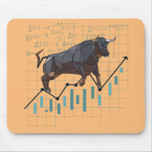 Bull Trend op de aandelenmarkt Muismat