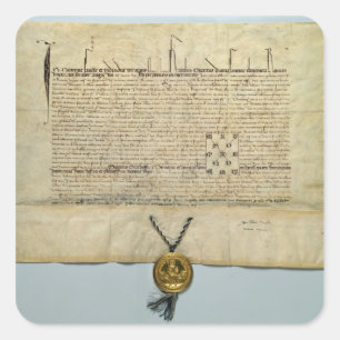 Bull van Charles IV Heilige Roman Emperor Vierkante Sticker