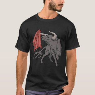 Bull vecht met vlaggen spanje t-shirt