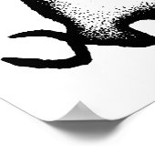 Bull - zwart poster (Hoek)