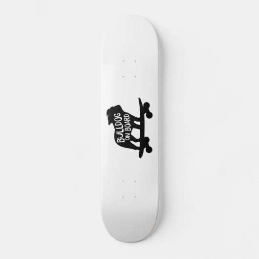 Bulldog à bord| Skateboard Dog Silhouette (Recto)