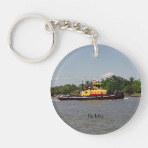 Bulldog acryl sleutelhanger