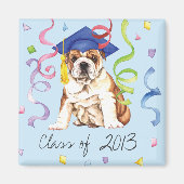 Bulldog Afstuderen Magneet (Voorkant)