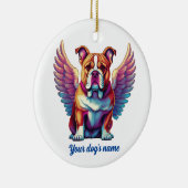 Bulldog Angel Dog Memorial Ornament (Rechts)