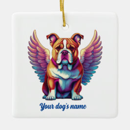 Bulldog Angel Dog Memorial Ornament