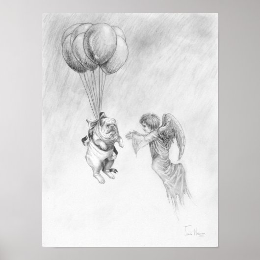 Bulldog Anglais Avec Poster Angel (Devant)
