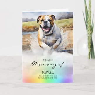 Bulldog aquarel hond verlies sympathie kaart