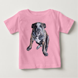 Bulldog Art Shirt Baby Bulldog T-Shirts & Onepiece