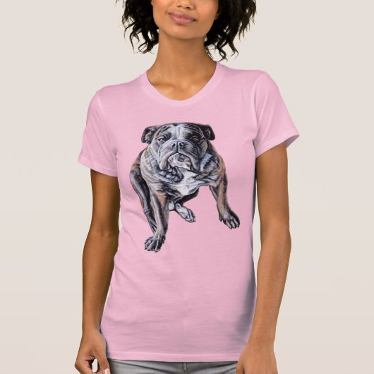 Bulldog Art T-shirts Shirt Bulldog (Voorkant)