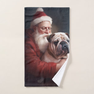 Bulldog avec Noël Festif du Père Noël