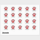 Bulldog Baseball Pawprint Sticker (Vel)