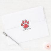 Bulldog Baseball Pawprint Sticker (Envelop)