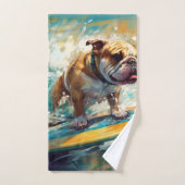 Bulldog Beach Surf Peinture (Serviette à main)
