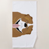 Bulldog Beach Towel Strandlaken (Voorkant)