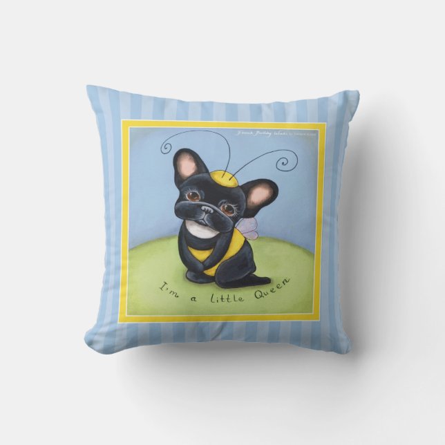 Bulldog Bee Kussen (Voorkant)