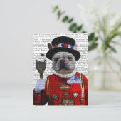 Bulldog Beefeater Briefkaart (Staand voorkant)