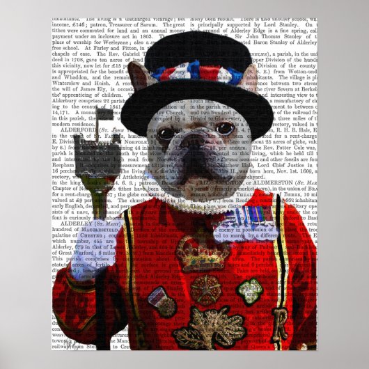 Bulldog Beefeater Poster (Voorkant)
