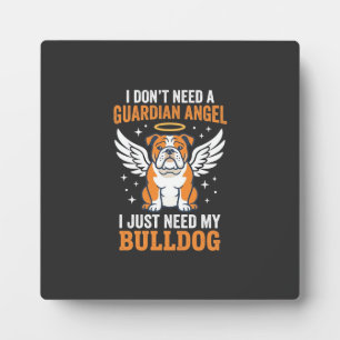 Bulldog Beschermengel Hond Fotoplaat