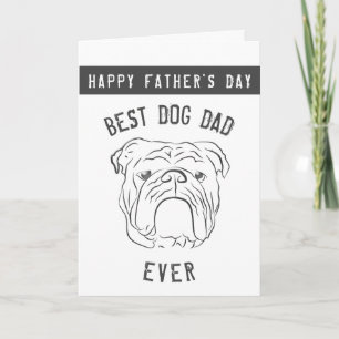 Bulldog, Beste Hond Papa Ooit, Gelukkige Vaderdag Kaart