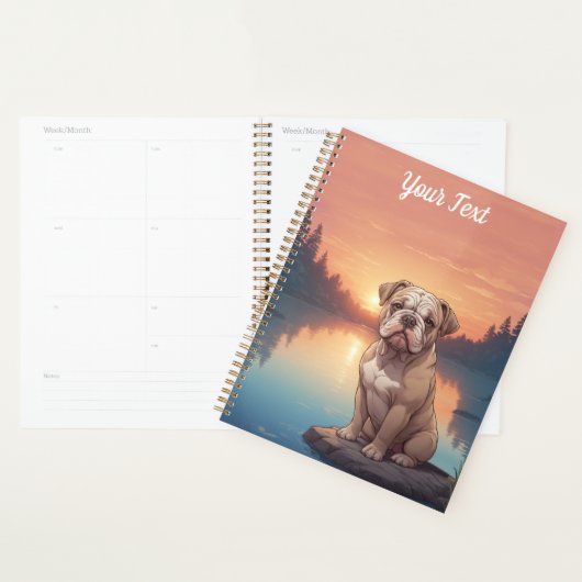 Bulldog bij het meer planner (Display)