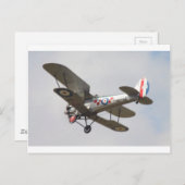 Bulldog Biplane Briefkaart (Voorkant / Achterkant)