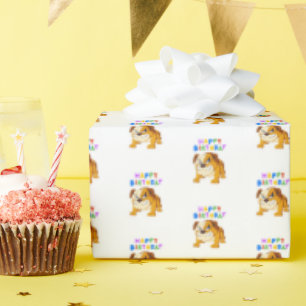 Bulldog Birthday Cadeaupapier