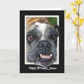 Bulldog Birthday Kaart (Gele Bloem)
