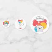 Bulldog Birthday Party Confetti (Achterkanten)