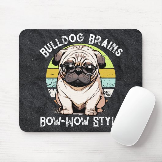 Bulldog Brains Mousepad Muismat (Met muis)